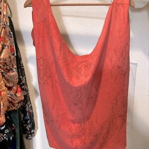 Suede Halter Top, S